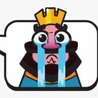 Crying King Emote in Clash Royale